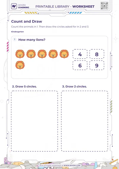 Count and Draw Circles Worksheet