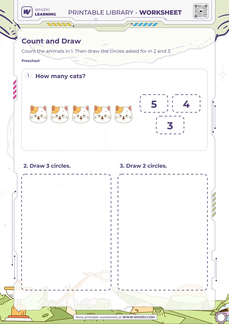 Count and Draw Circles Worksheet