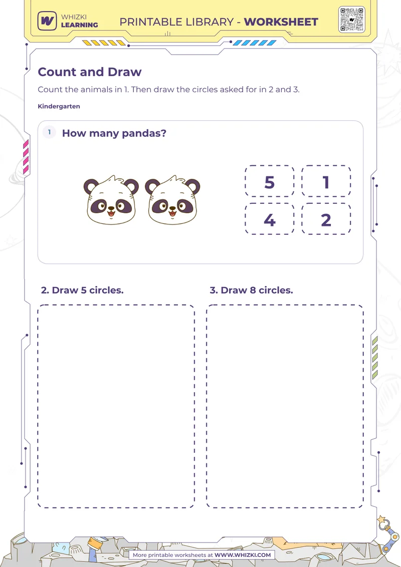 Count and Draw Circles Worksheet