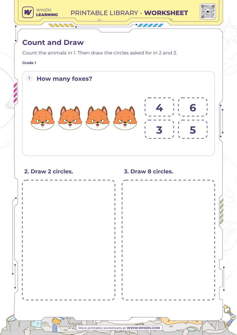 Count and Draw Circles Worksheet