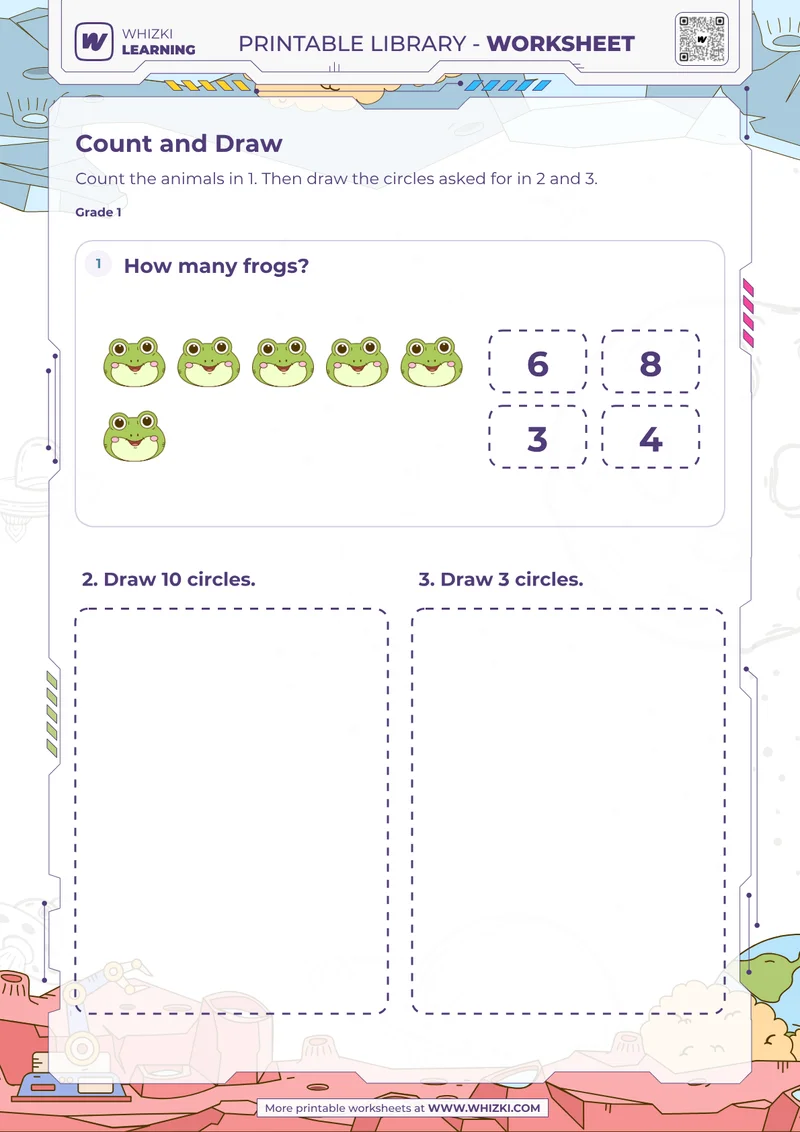 Count and Draw Circles Worksheet