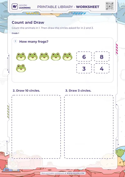 Count and Draw Circles Worksheet