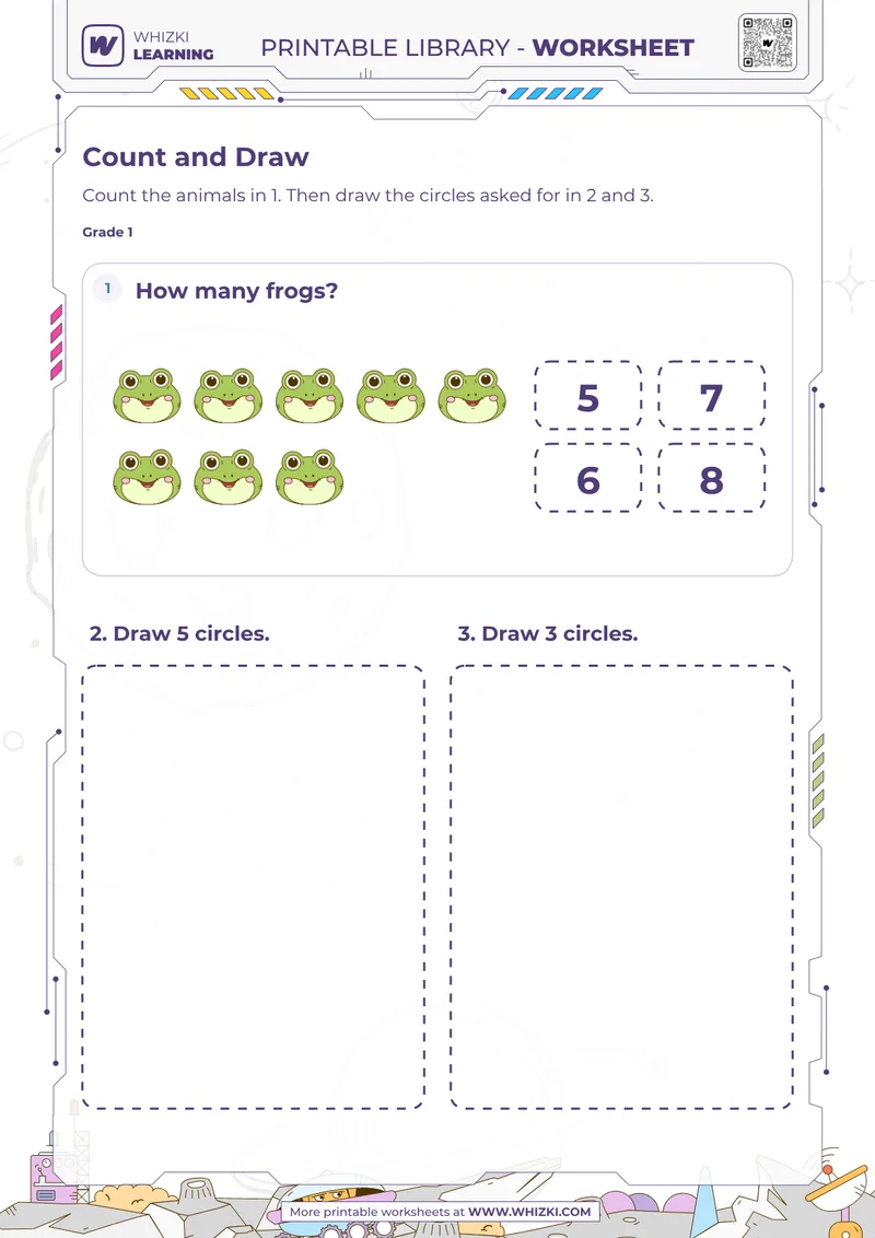Count and Draw Circles Worksheet