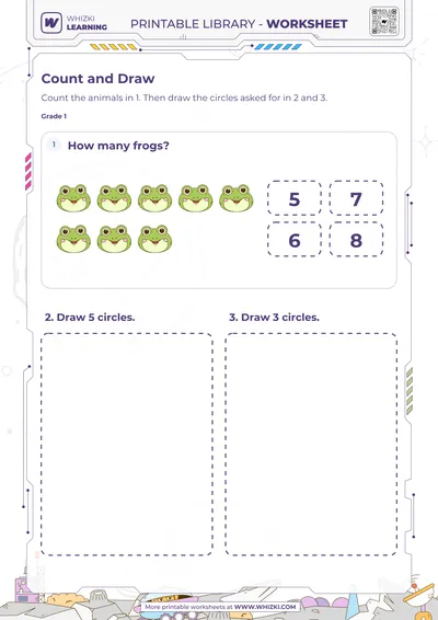 Count and Draw Circles Worksheet