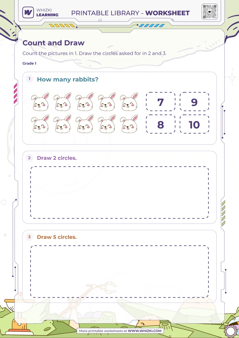 Count and Draw Circles Worksheet