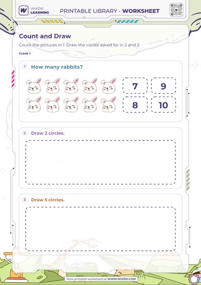 Count and Draw Circles Worksheet