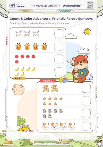 Count & Color Adventure: Friendly Forest Numbers
