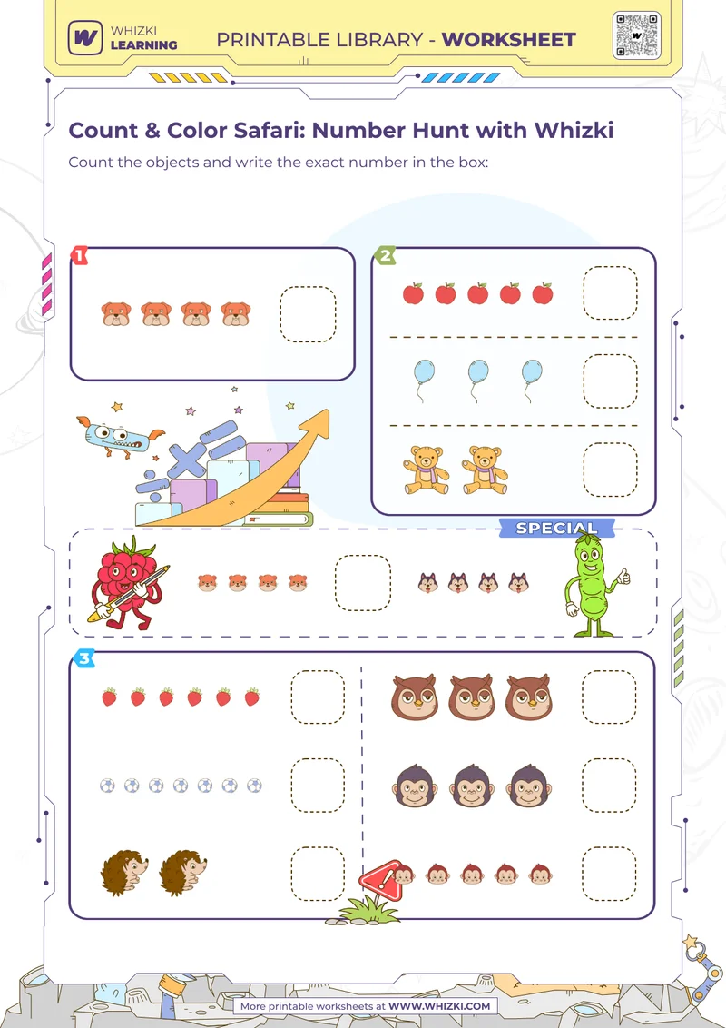 Count & Color Safari: Number Hunt with Whizki