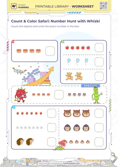 Count & Color Safari: Number Hunt with Whizki