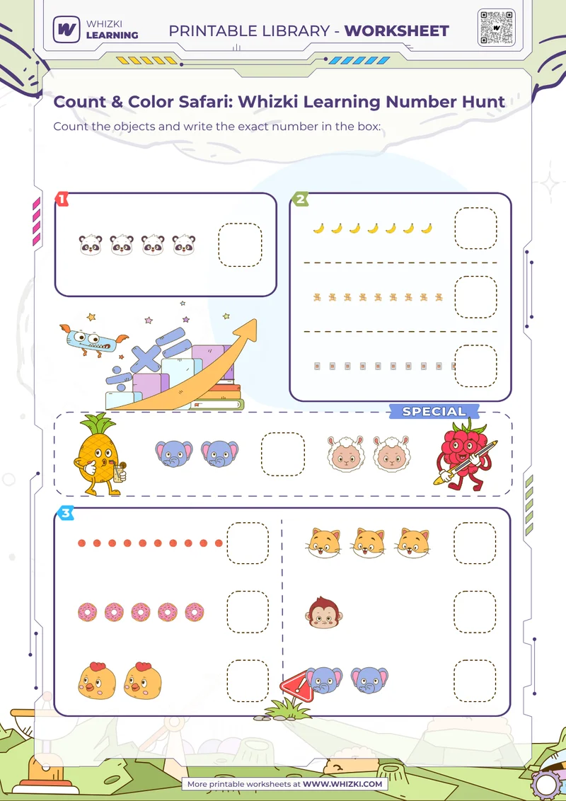 Count & Color Safari: Whizki Learning Number Hunt