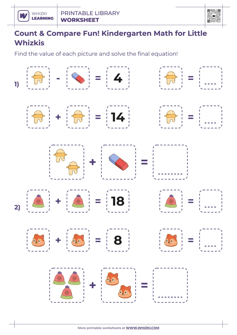 Count & Compare Fun! Kindergarten Math for Little Whizkis