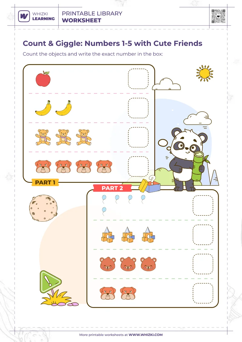 Count & Giggle: Numbers 1-5 with Cute Friends