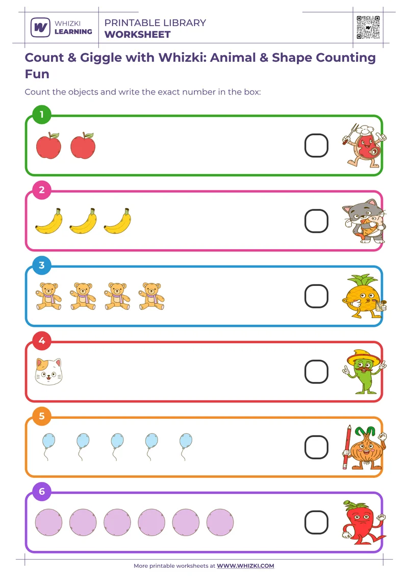 Count & Giggle with Whizki: Animal & Shape Counting Fun