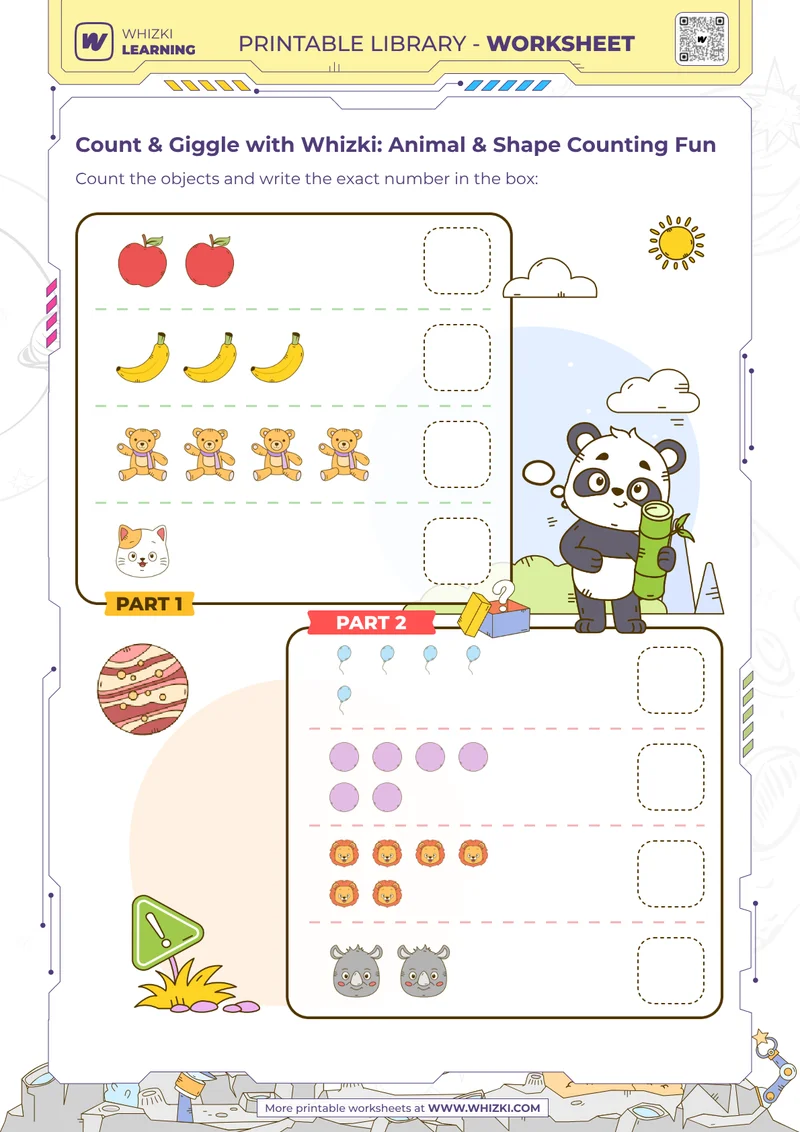 Count & Giggle with Whizki: Animal & Shape Counting Fun