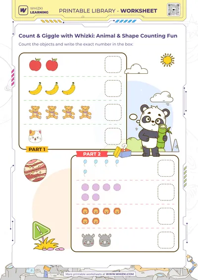 Count & Giggle with Whizki: Animal & Shape Counting Fun