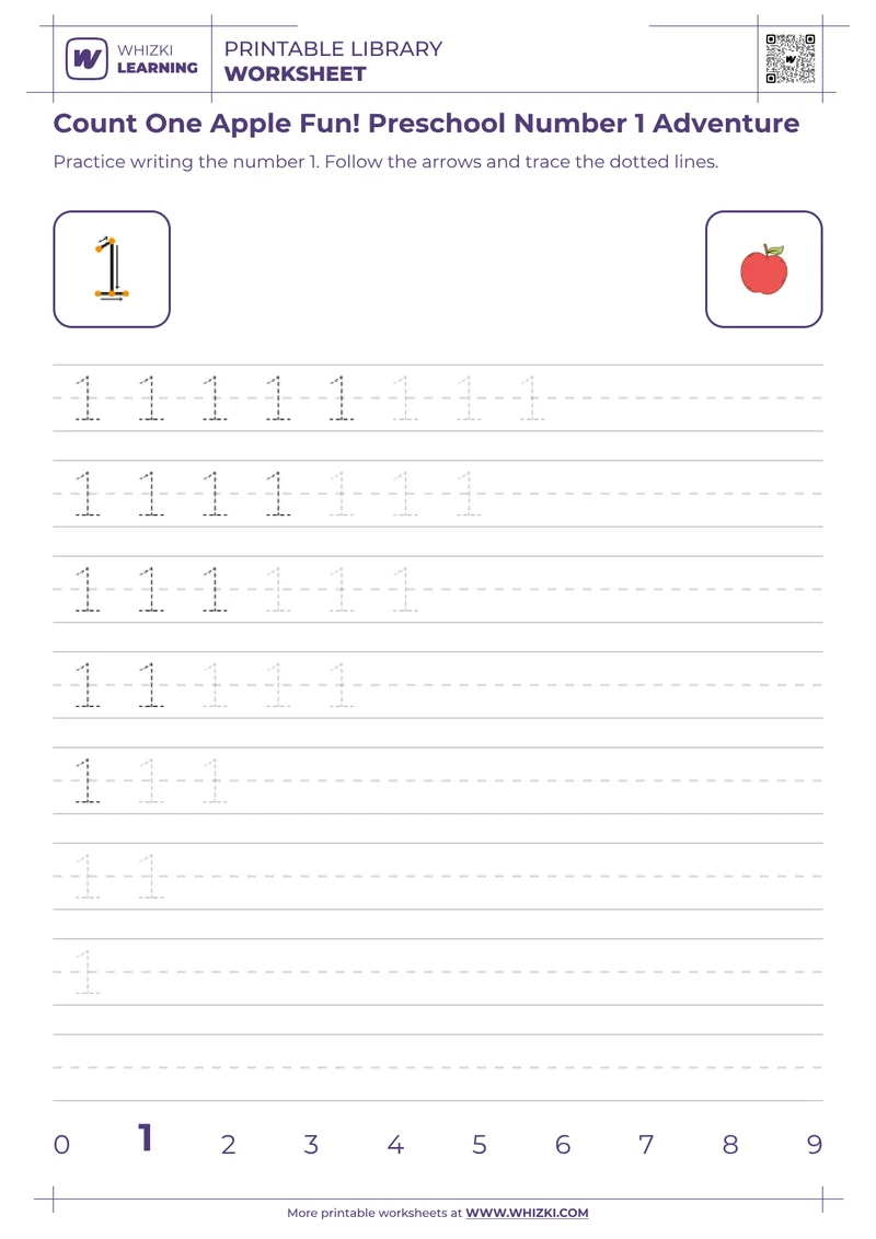 Count One Apple Fun! Preschool Number 1 Adventure