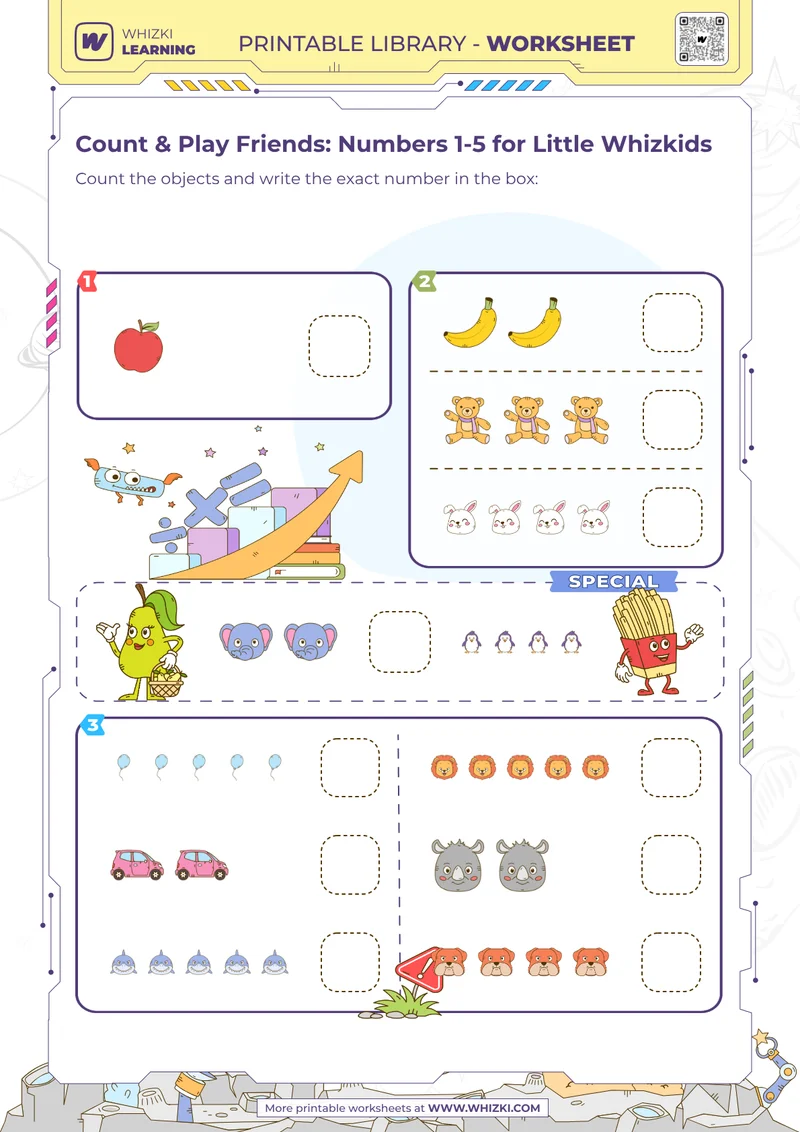 Count & Play Friends: Numbers 1-5 for Little Whizkids