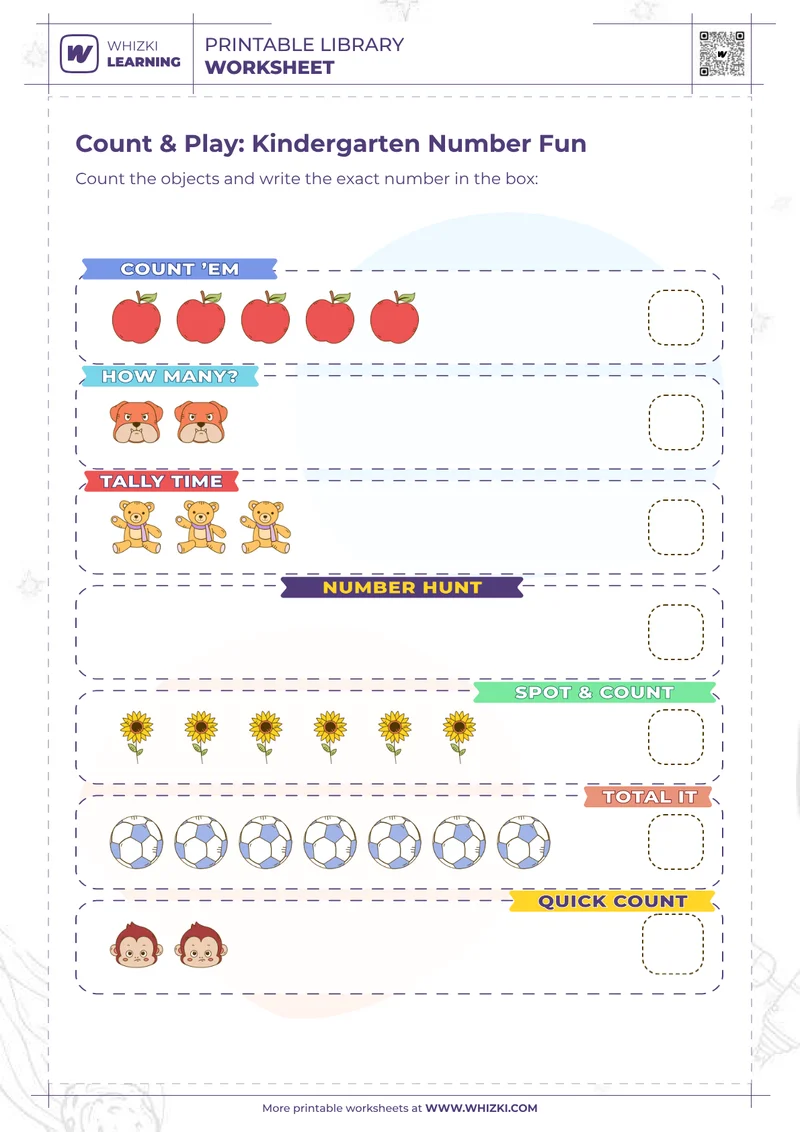 Count & Play: Kindergarten Number Fun