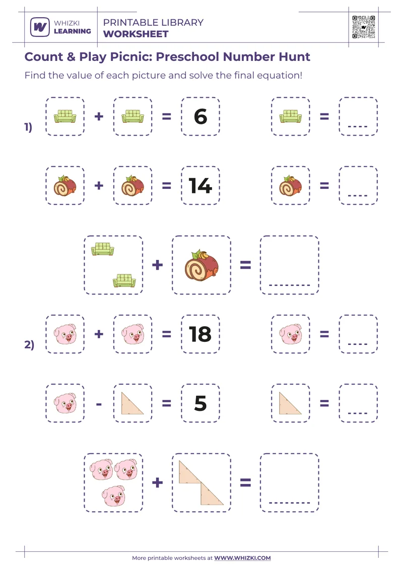Count & Play Picnic: Preschool Number Hunt