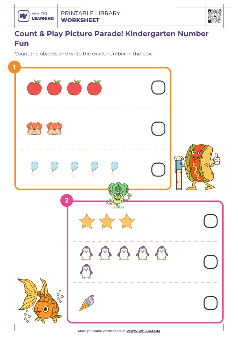 Count & Play Picture Parade! Kindergarten Number Fun