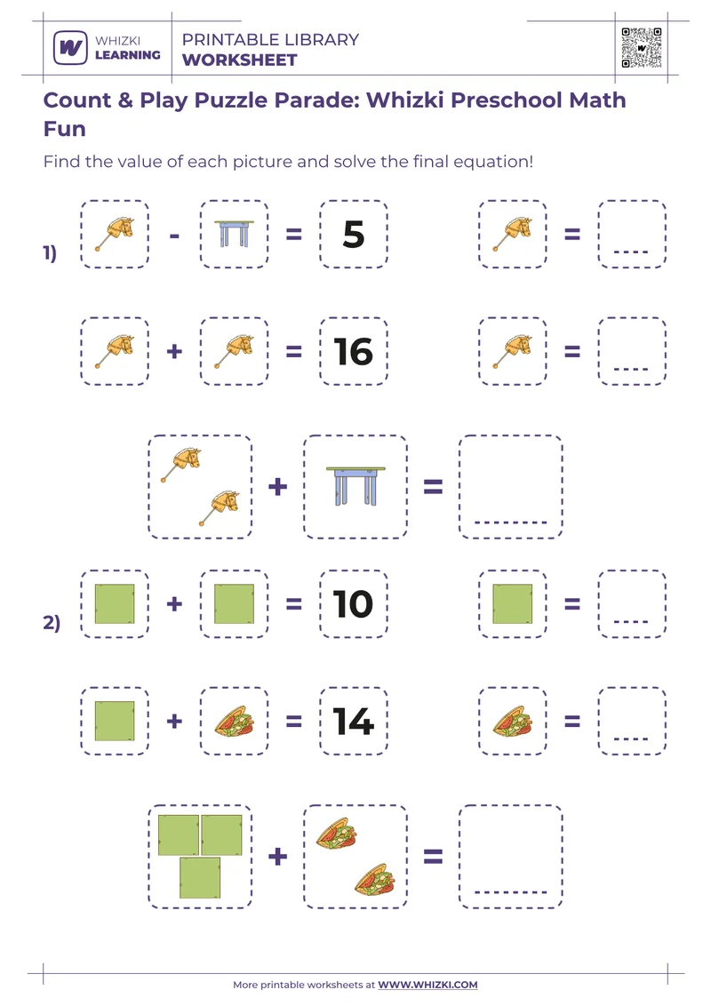 Count & Play Puzzle Parade: Whizki Preschool Math Fun