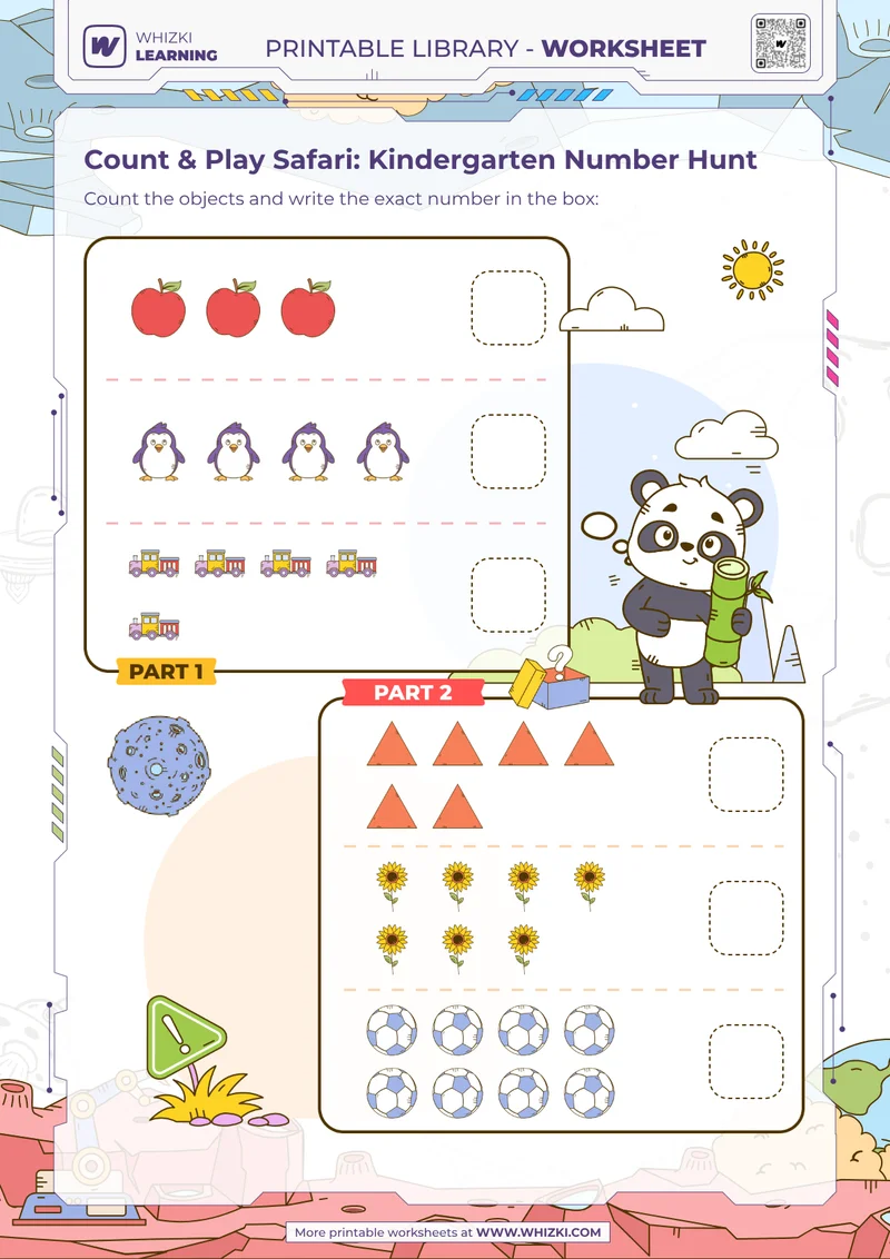 Count & Play Safari: Kindergarten Number Hunt