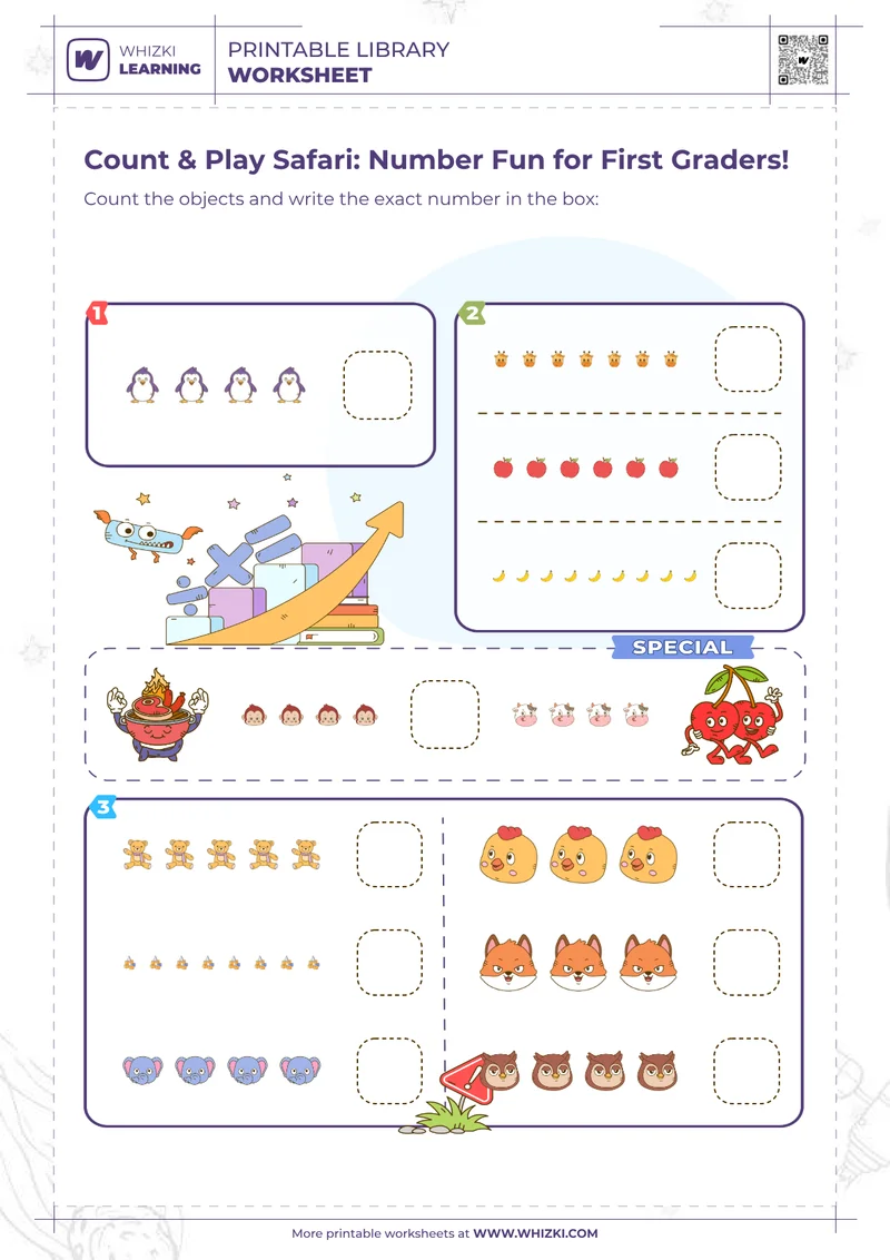 Count & Play Safari: Number Fun for First Graders!