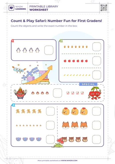 Count & Play Safari: Number Fun for First Graders!