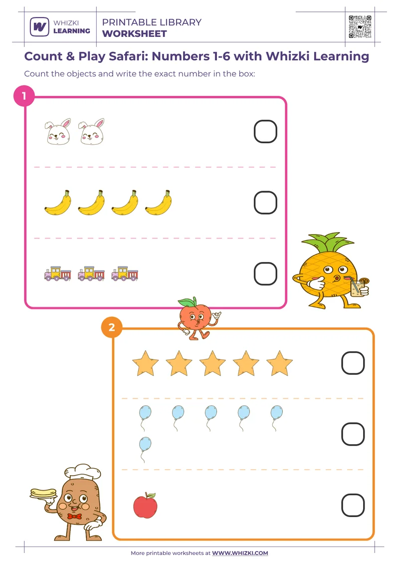 Count & Play Safari: Numbers 1-6 with Whizki Learning