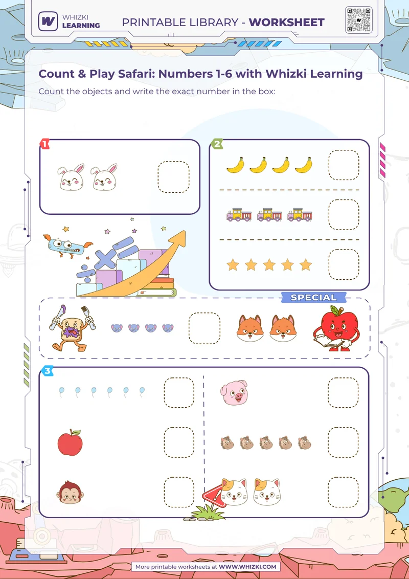 Count & Play Safari: Numbers 1-6 with Whizki Learning