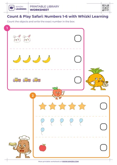 Count & Play Safari: Numbers 1-6 with Whizki Learning
