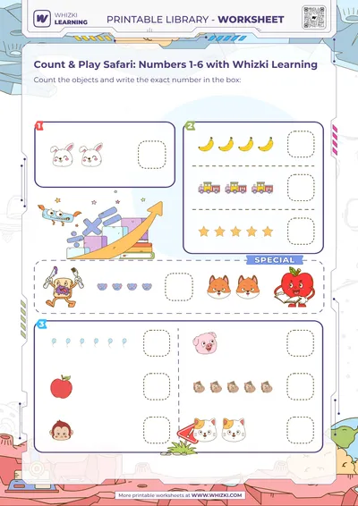 Count & Play Safari: Numbers 1-6 with Whizki Learning