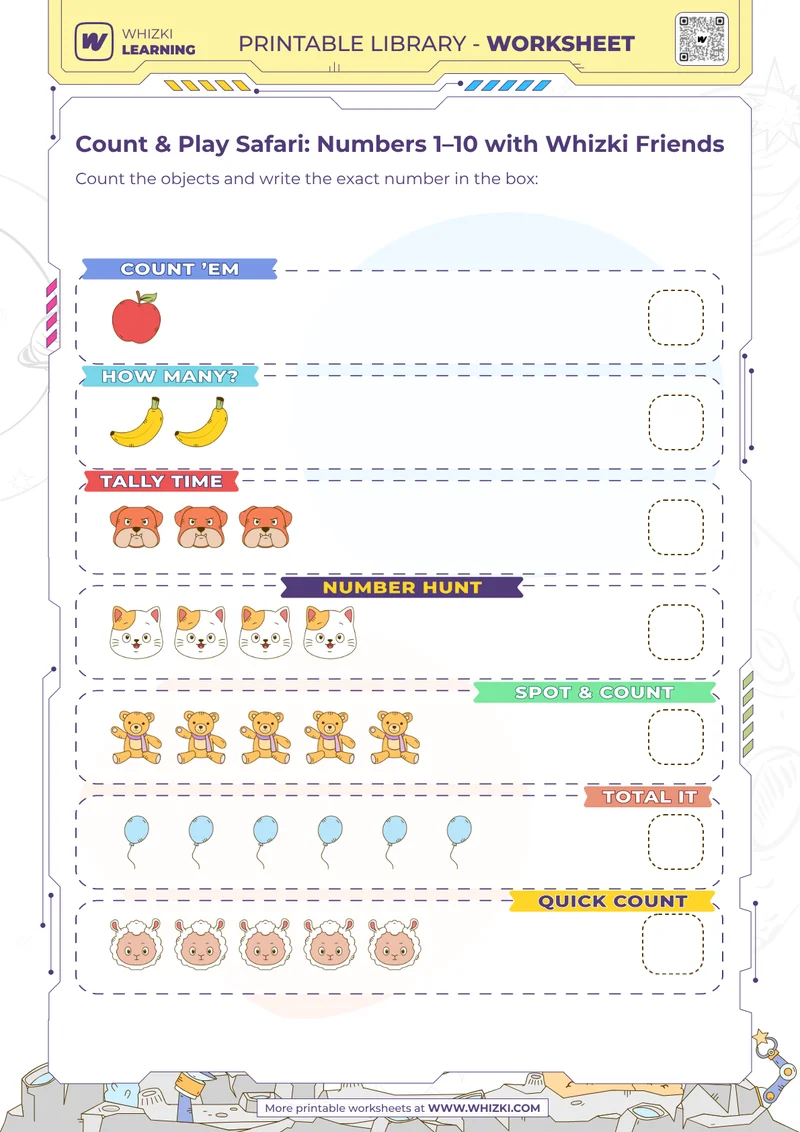 Count & Play Safari: Numbers 1–10 with Whizki Friends