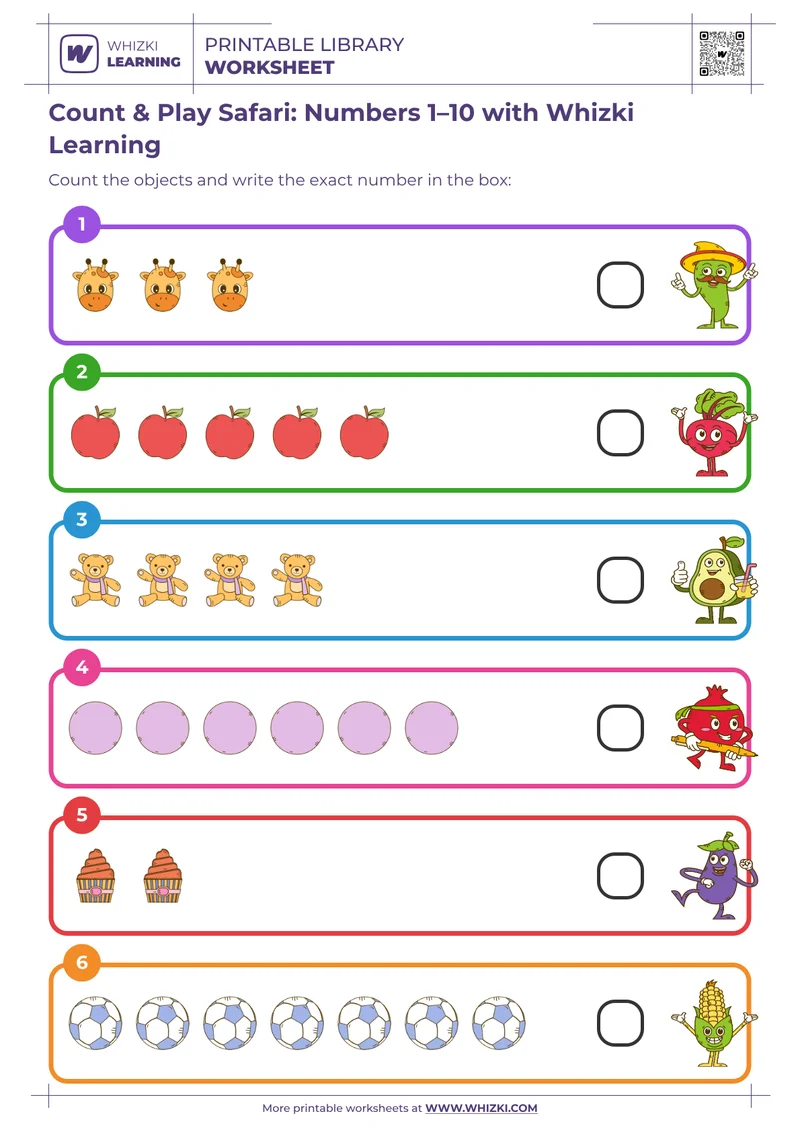 Count & Play Safari: Numbers 1–10 with Whizki Learning
