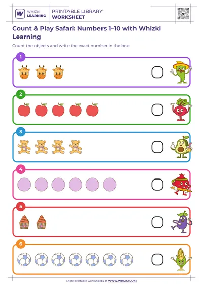 Count & Play Safari: Numbers 1–10 with Whizki Learning
