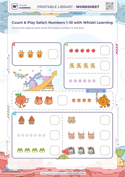 Count & Play Safari: Numbers 1–10 with Whizki Learning
