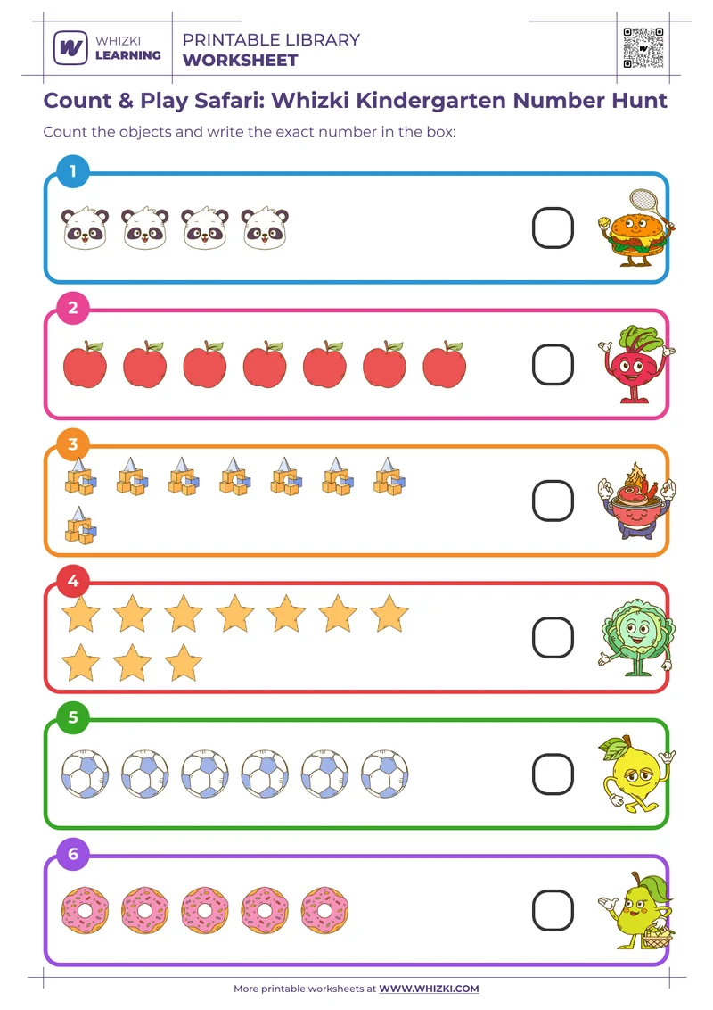Count & Play Safari: Whizki Kindergarten Number Hunt