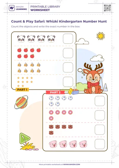 Count & Play Safari: Whizki Kindergarten Number Hunt