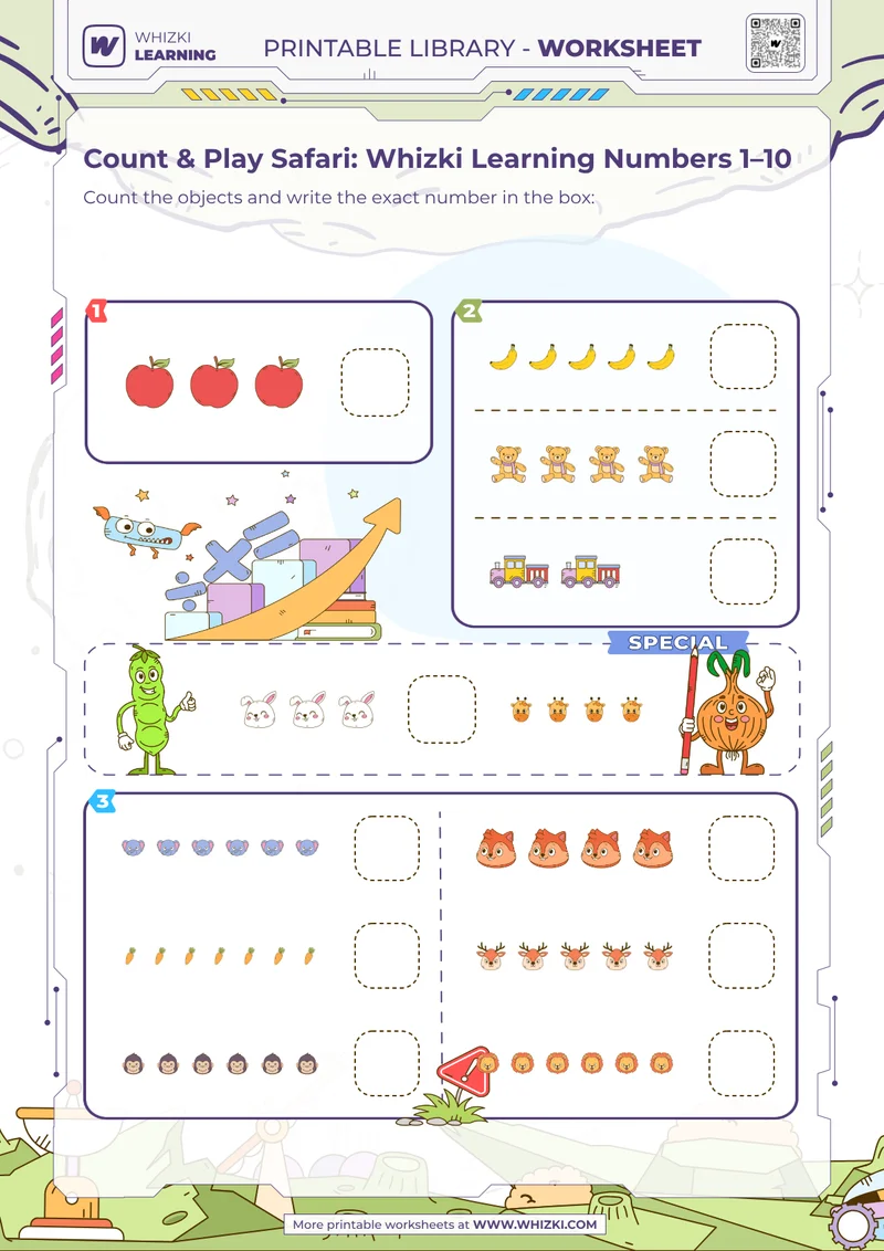 Count & Play Safari: Whizki Learning Numbers 1–10