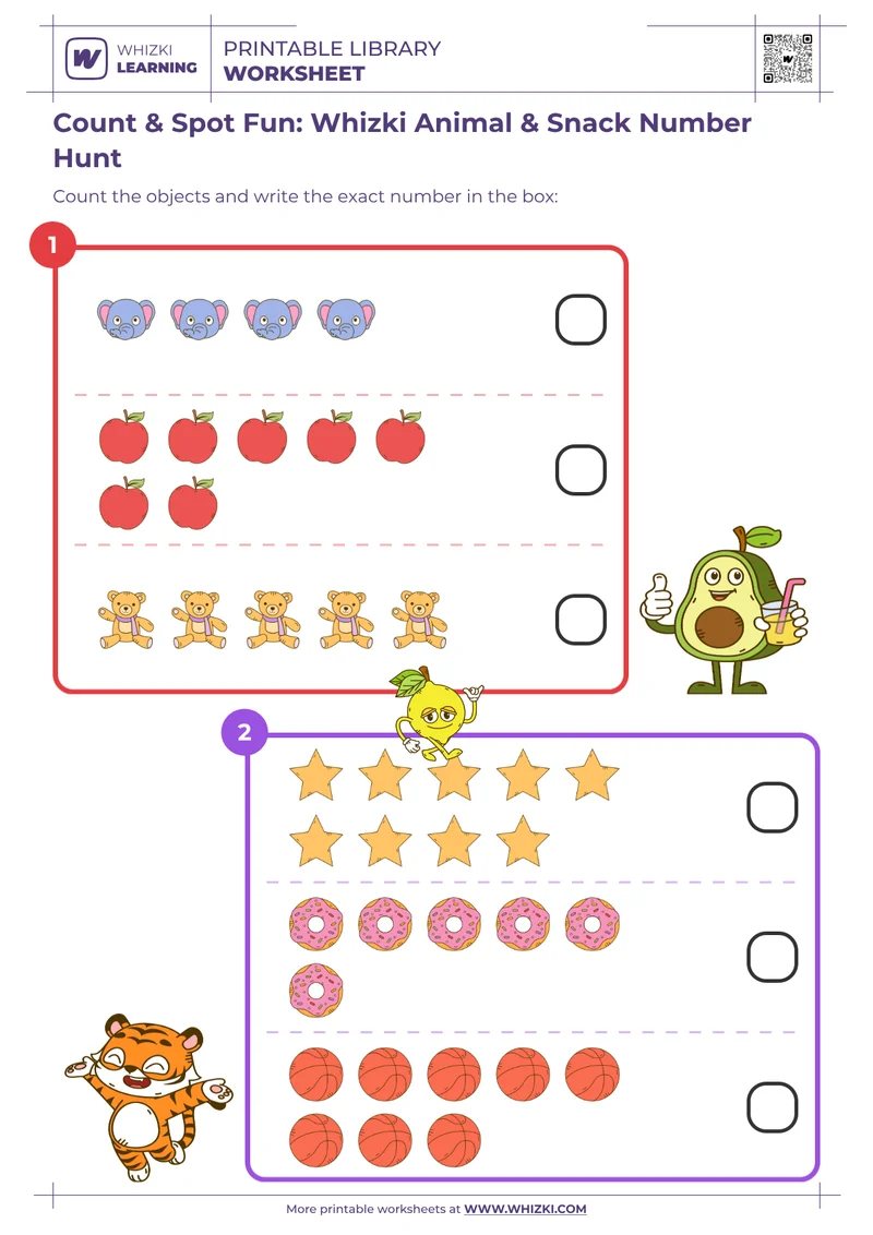 Count & Spot Fun: Whizki Animal & Snack Number Hunt