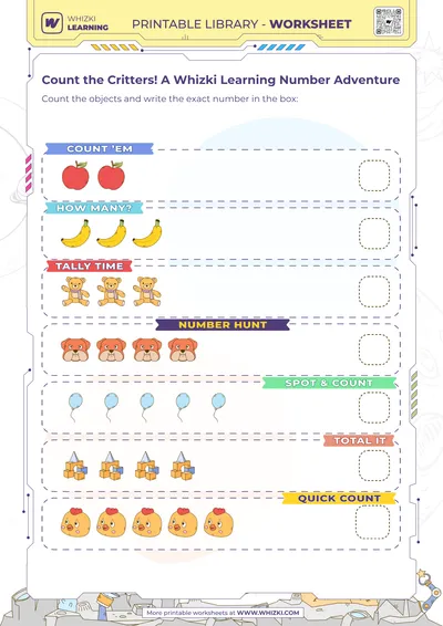 Count the Critters! A Whizki Learning Number Adventure