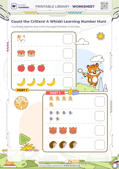 Count the Critters! A Whizki Learning Number Hunt