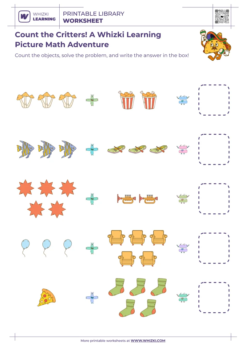 Count the Critters! A Whizki Learning Picture Math Adventure