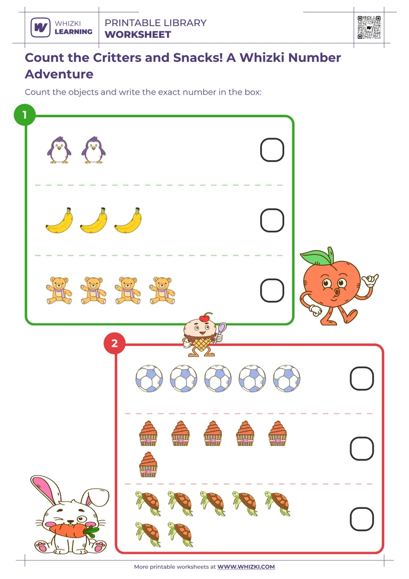 Count the Critters and Snacks! A Whizki Number Adventure