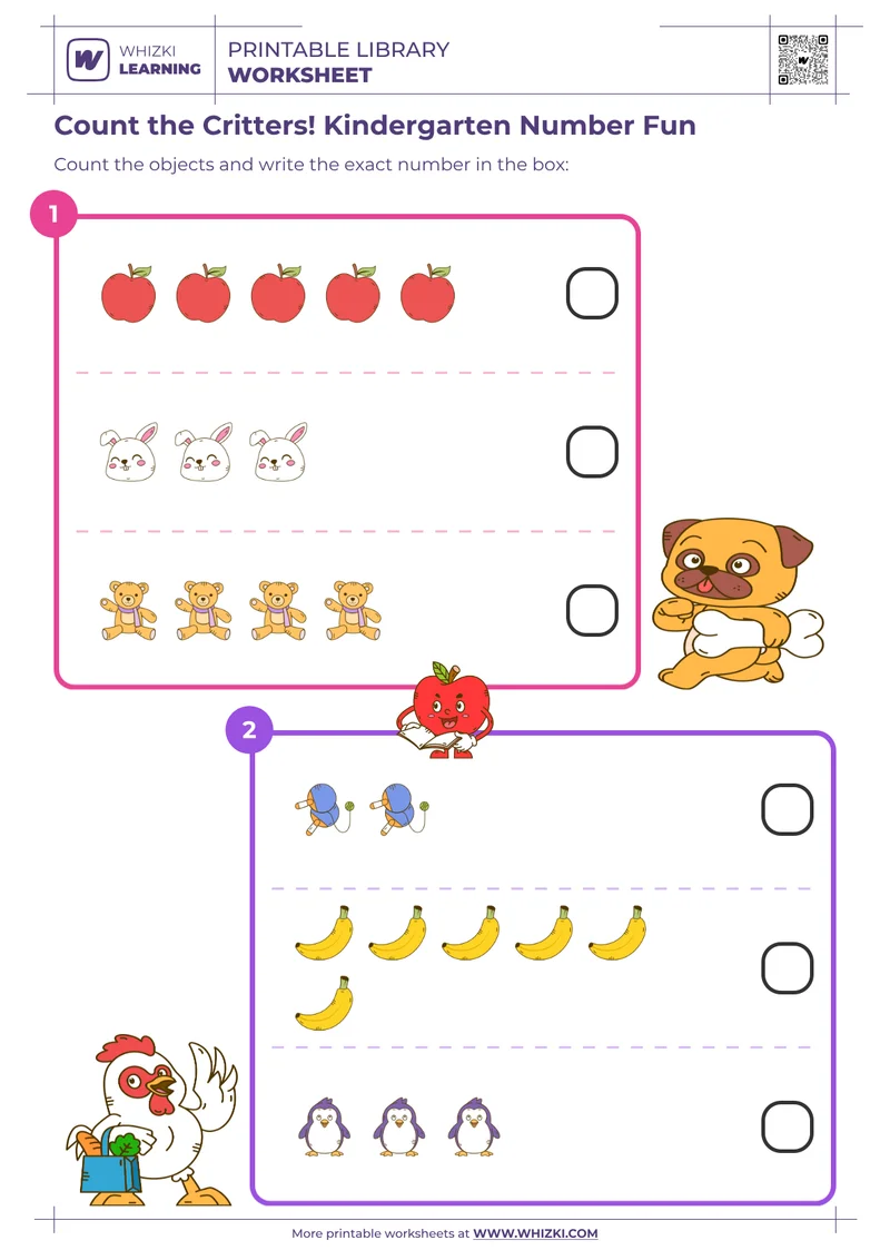 Count the Critters! Kindergarten Number Fun