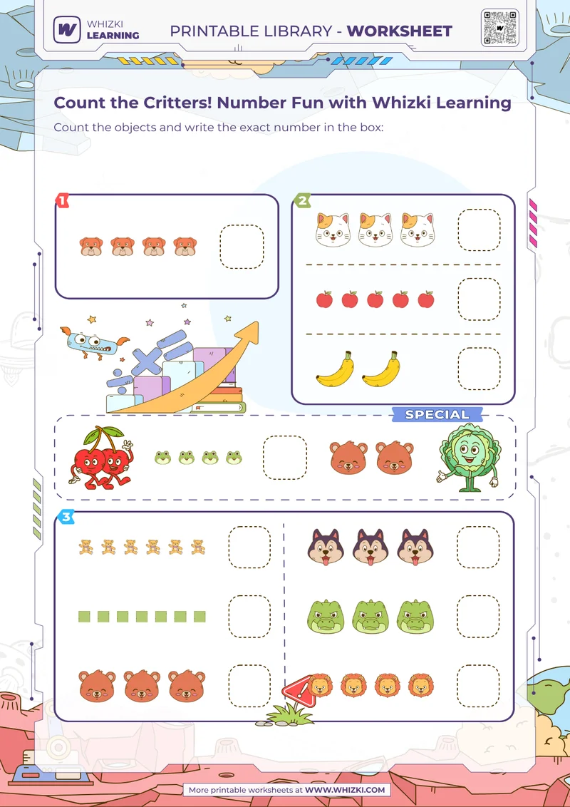 Count the Critters! Number Fun with Whizki Learning