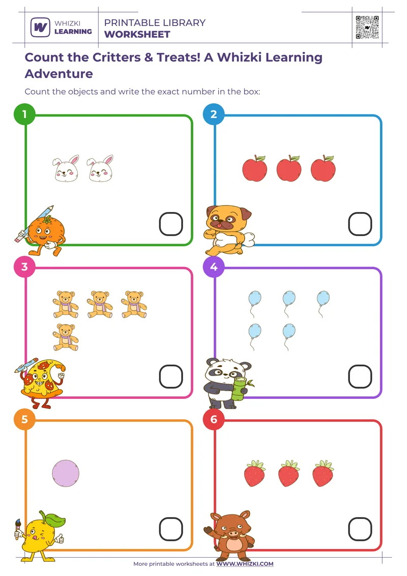 Count the Critters & Treats! A Whizki Learning Adventure