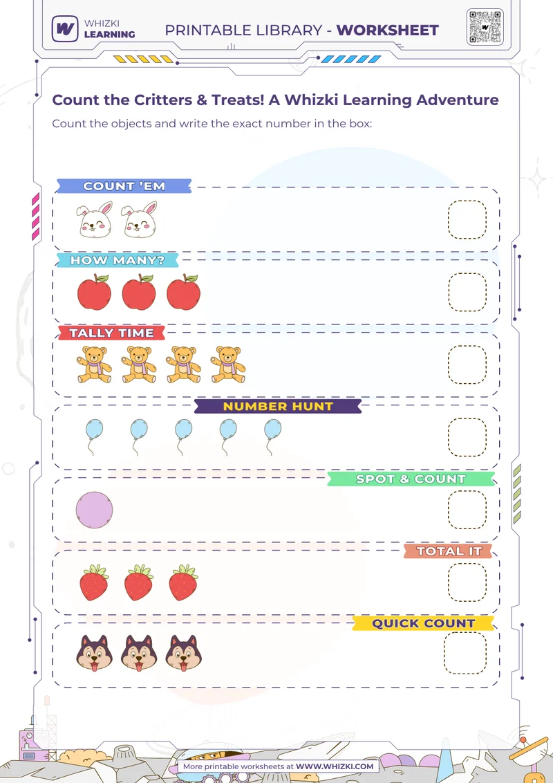 Count the Critters & Treats! A Whizki Learning Adventure