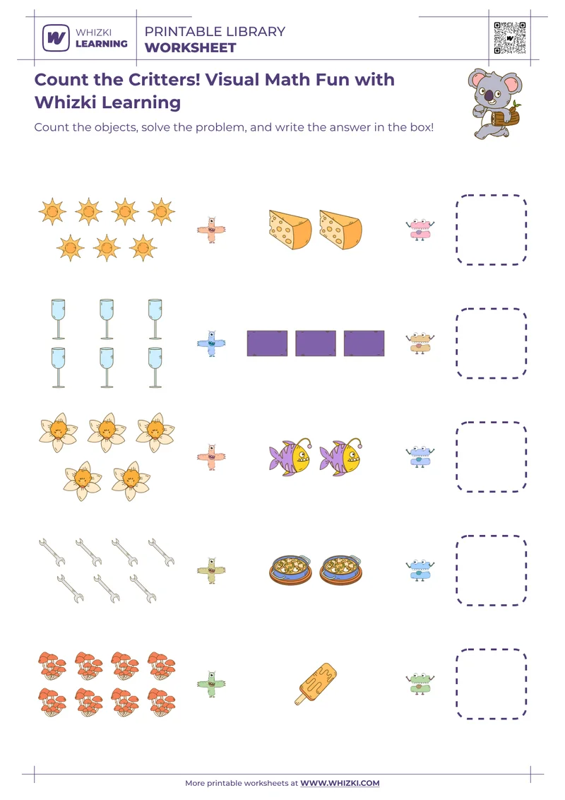 Count the Critters! Visual Math Fun with Whizki Learning