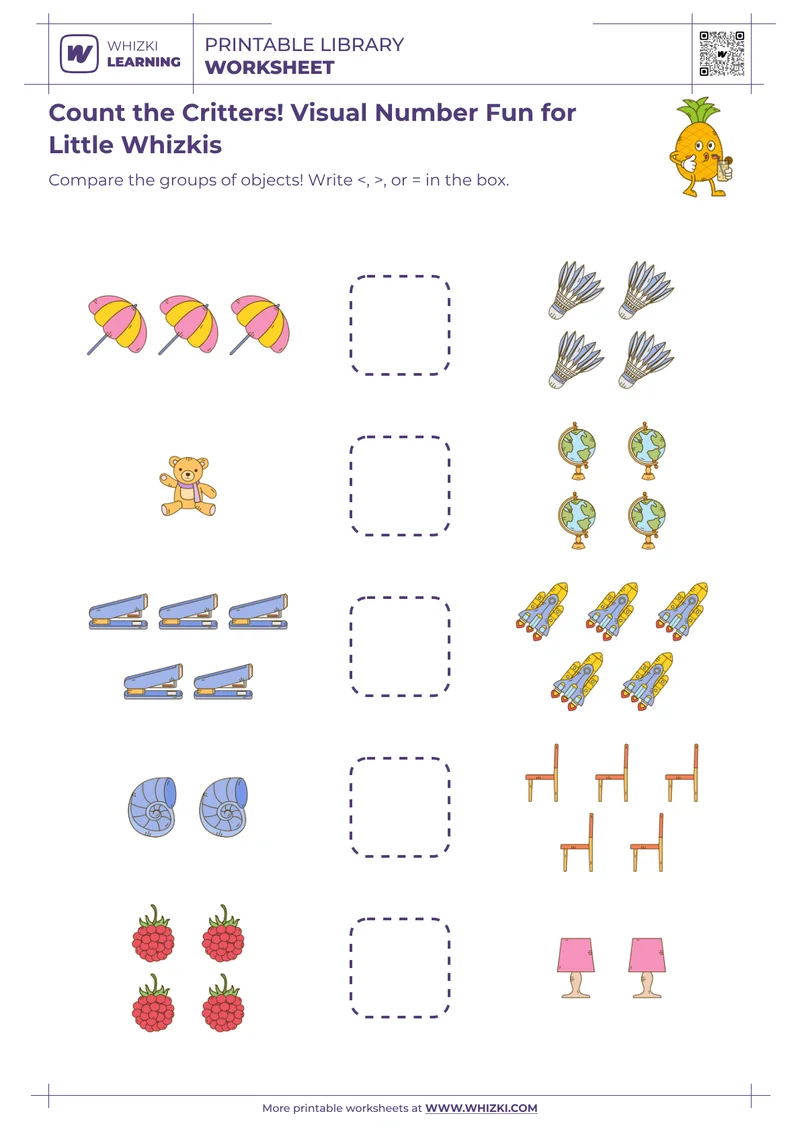 Count the Critters! Visual Number Fun for Little Whizkis